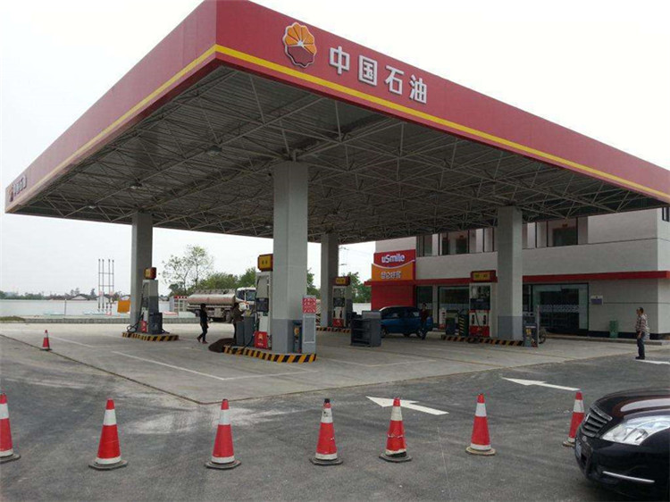 武汉加油站钢结构网架案例20