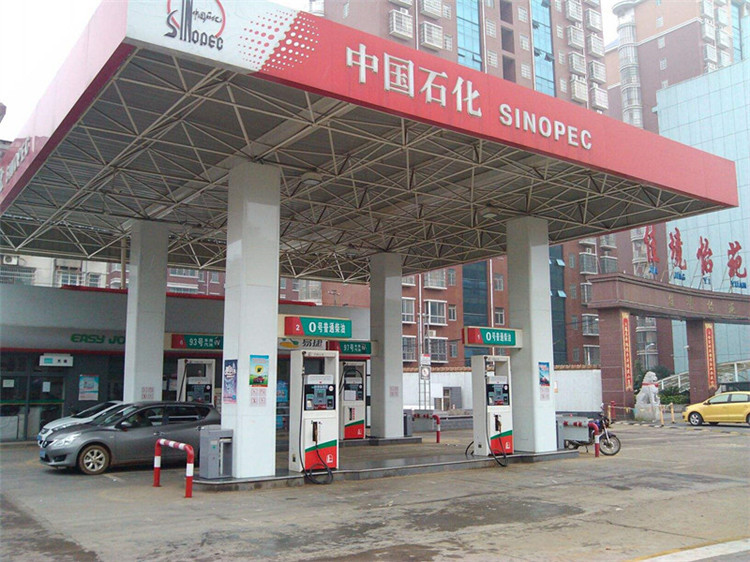武汉加油站钢结构网架案例4